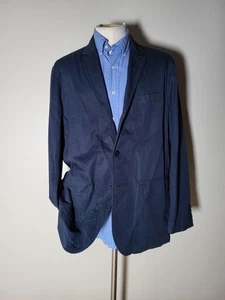 POLO Ralph Lauren XL Twill Navy Blue Unconstructed Blazer Lightweight Jacket rrl - Picture 1 of 12