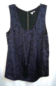 Top halógeno de poliéster sin mangas con estampado abstracto para mujer talla XL azul negro B*J - Imagen 1 de 4