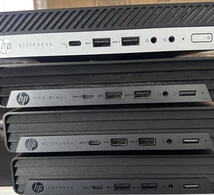 LOT ASSORTMENT (4) | HP EliteDesk | Windows 10 & 11 | 16GB Ram | 512 SSD - Picture 1 of 7