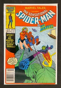 Marvel Tales #196 (1987) MCU Spider-Man & Ms. Marvel, Newsstand Edt., MID GR+! - Picture 1 of 4
