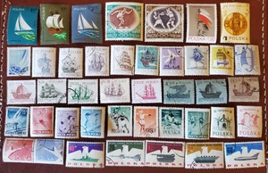 42 Polen Briefmarken - Lot#02w Schiffe u.a. - Bild 1 von 1
