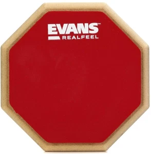Evans RealFeel 2-sided Practice Drum Pad - 6-inch, Sweetwater Exclusive Red - Picture 1 of 6