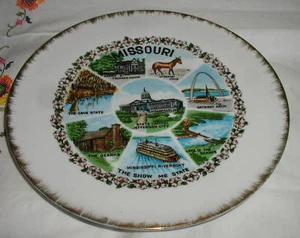 MISSOURI PLATE THE SHOW ME STATE 10 1/4" LUGENES JAPAN - Picture 1 of 2