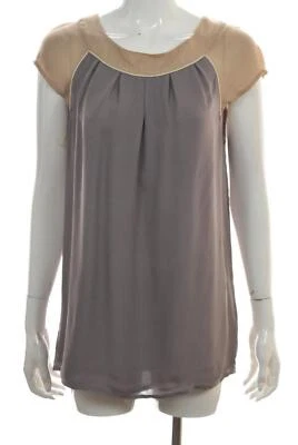 Blusa mujer Walter talla L gris beige manga gorra camisa seda Foto 1 de 4