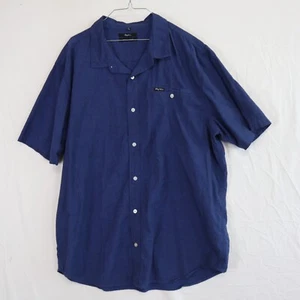LRG Lifted Research Group Shirt Mens 3XL Wovens Pocket Button Blue Short Sleeve - Picture 1 of 6