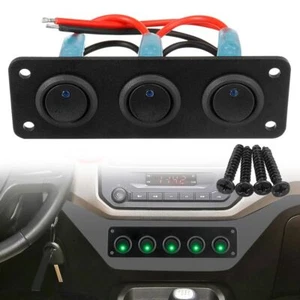 Control Toggle Switches 1/2/3/4 Gang 3 Pin Waterproof Rocker Switch Panel - Zdjęcie 1 z 13