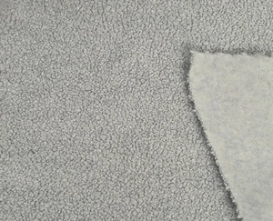 Gray Wool Blend Sherpa Fleece Knit Fabric By the Yard Made in Italy 4/18/18 - Picture 1 of 6