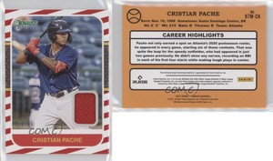 2021 Panini Donruss Retro 1987 Materials Red /99 Cristian Pache Rookie RC