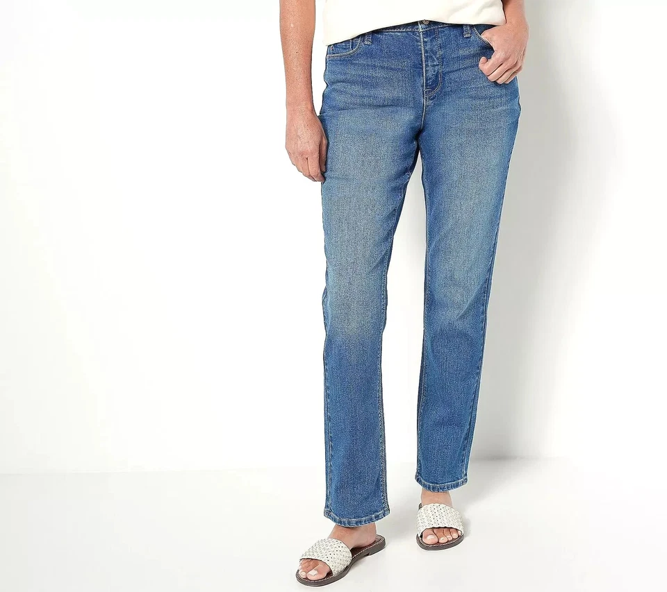 Laurie Felt Regular Forever Denim Relaxed Straight Jeans-True Blue-Reg 0 A471802 - Image 1 of 1