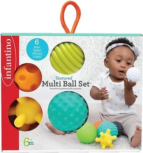 Infantino 6 Textured Multi Ball Set Stimulating Textured Balls For Baby - Picture 1 of 5