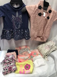 Mädchen Gr. 2T Sommer Herbst Schlafanzug Pullover Langarm Einhorn - Bild 1 von 9