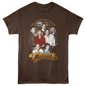 Cheers TV Show Where Everybody Knows Your Name Cast Photo Men's T Shirt - Picture 1 of 6
