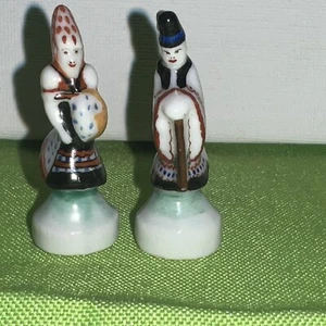 Mini estatuillas japonesas vintage Herend Hungría pintadas a mano sin grietas ni astillas. - Imagen 1 de 7