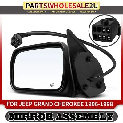 Driver Left Black Power Heater Mirror for Jeep Grand Cherokee ZJ/WJ 1996-1998 - Image 1 of 4