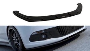 Front Diffuser Diffusor Maxton Design Gloss Black Abs For Vw Scirocco - Picture 1 of 3