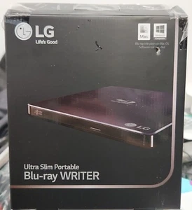LG Black Ultra Slim Portable Blu-Ray/DVD Writer WP50NB40 New - Afbeelding 1 van 1