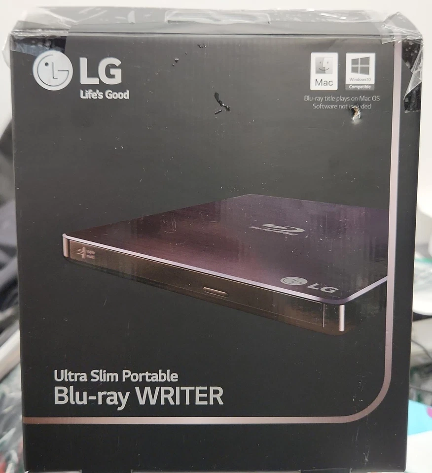 LG Black Ultra Slim Portable Blu-Ray/DVD Writer WP50NB40 Open box - Image 1 of 1