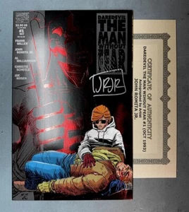 DAREDEVIL THE WITHOUT FEAR 1 (VF/NM 9.0) SIGNED by JOHN ROMITA JR. w/ COA * - Picture 1 of 10