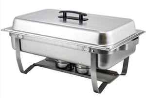 Winco 8 Quart Chafer mit Klapprahmen, Edelstahl (offene Box) - Bild 1 von 2