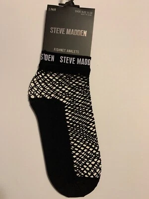 Steve Madden Women's Fishnet Anklet Socks Shoe Size 5-10 BNWT/Hangers. New - Image 1 of 4