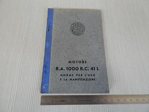 ORIGINAL WARTUNGSHANDBUCH 1942 ALFA ROMEO MOTOR RA 1000 FLUGZEUG - Bild 1 von 9