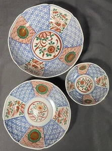 Japanisches Imari Stapelschalen Set 3-teilig signiert - Bild 1 von 7