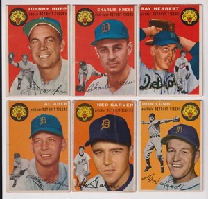 1954 TOPPS DETROIT TIGERS LOT (6) - MID GRADE - Bild 1 von 1