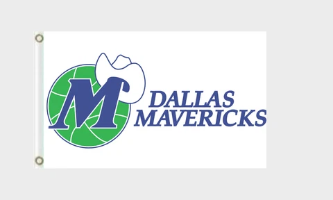 1993 Dallas Mavericks Logo Navy White 3x5 Flag RARE CUSTOM FLAG NOWITZKI Cover