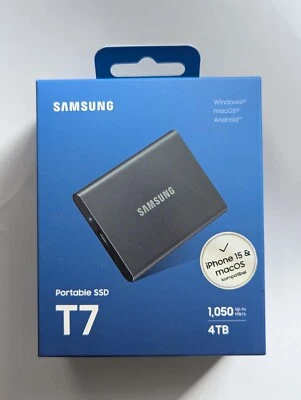 SAMSUNG T7 Festplatte - 4 TB SSD - extern -Titan grey - Bild 1 von 4