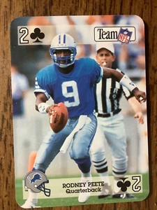 Rodney Peete Detroit Lions Team NFL Football Playing Card 1992 - Bild 1 von 1