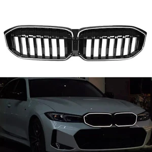 Auto Front Nierengrill Mitt LED Für BMW 3er G20 2023–2024 Silber Einzelne Zeile - Bild 1 von 9