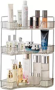 Corner Counter Bathroom Organizer Countertop, 3 Tiers Cosmetic Perfume Tray, Van - Picture 1 of 6