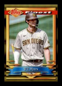 2021 Topps Finest Flashbacks Gold Refractor Wil Myers #112 San Diego Padres /50 - Picture 1 of 3