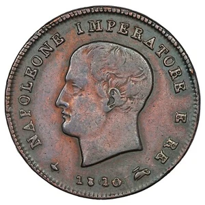 Royaume napoléonien d'Italie - 3 centesimi 1810 M Napoleone Milan - cuivre - C.2 - Foto 1 di 2