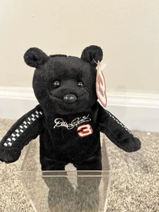 Nascar Dale Earnhardt Sr #3 Gold 'N Bears 8" Black Teddy Bear Beanie Plush Toy - Picture 1 of 6