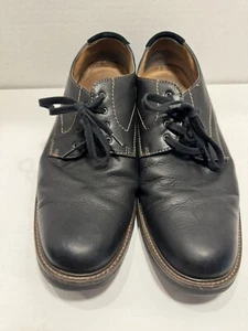 Men's Dockers Black Leather Lace Up Oxford Stitched Dress Shoes - Size 10 1/2 M! - Picture 1 of 12
