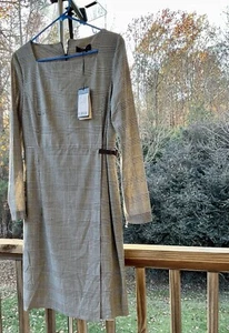 Neu mit Etikett Piazza Sempione Made in Italy Kleid Wollmischung Hahnentritt Italien 44 US 8 - Bild 1 von 16