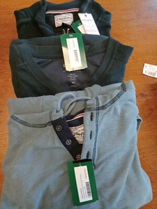 Lot Of 3 01.ALGO Mens Kris Performance Henley Stitch Fix Gray Black XXXL - Picture 1 of 16