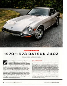 1970-1973 DATSUN 240Z ~ SCHÖNER 2-SEITIGER ARTIKEL / ANZEIGE - Bild 1 von 1