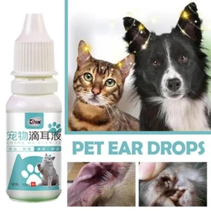 12ml Natural Pet Ear Mite Drops For Dogs & Cats Kill Mites Ear Cleane( U1C0 A3B3 - Foto 1 di 12