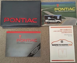 1991 Pontiac LeMans Owner's (Owners) Manual OEM with Case and Extras- Excellent - Picture 1 of 1