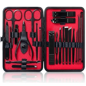 JUPELI Maniküre Set, 23 Teiliges Nagelset Männer, Nagelschere Set, Nagelpfleg... - Bild 1 von 9