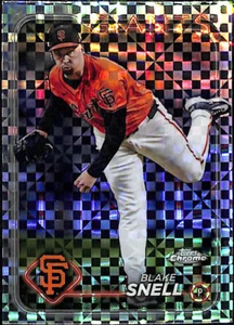 2024 Topps Chrome Update BLAKE SNELL X-Fractor Refractor Card USC59 Giants - Picture 1 of 2