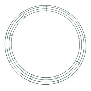 Metall Drahtkranz Rahmen Hanger für Weihnachten Hochzeit Blumenschmuck 18" Grün - Bild 1 von 5
