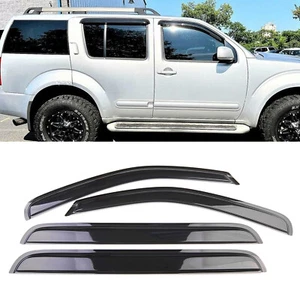 Fit 2005-2012 Nissan Pathfinder Acrylic Window Visors Vent Sun Rain Guard Shade - Picture 1 of 10