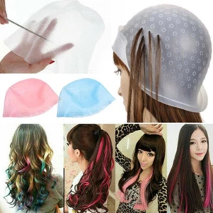1Pc Silicone Cap Hair Coloring Highlighting Dye Cap Frosting & Meal SEzh - Picture 1 of 12