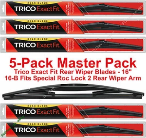 Paquete de 5 cuchillas limpiaparabrisas traseras Trico 16-B (x5) 16" ajuste 3 brazos limpiaparabrisas traseros - Imagen 1 de 6