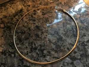 AUTENTICA Collana Omega in Oro Giallo 14k -Italia-17,5" 5-6 MM 17,60 Grammi - Foto 1 di 11