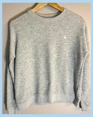 Jack Wills Heathered Grey Sweatshirt UK6 Cozy Crew Neck Pullover Jumper - Image 1 of 4