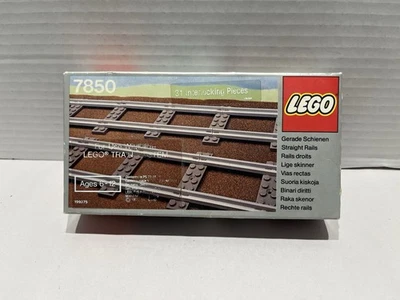 Vintage Lego 7850 Straight Rails For Toy Train Track System Retro See Box Wear - Image 1 of 2